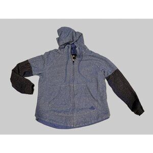 Boys Youth Adidas Full Zip Hoodie Jacket Size Large 16/18 Blue Long Sleeve